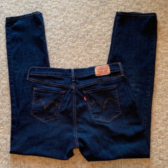 Levi's Classic Straight Leg Dark Wash 12Long - Picture 3 of 9